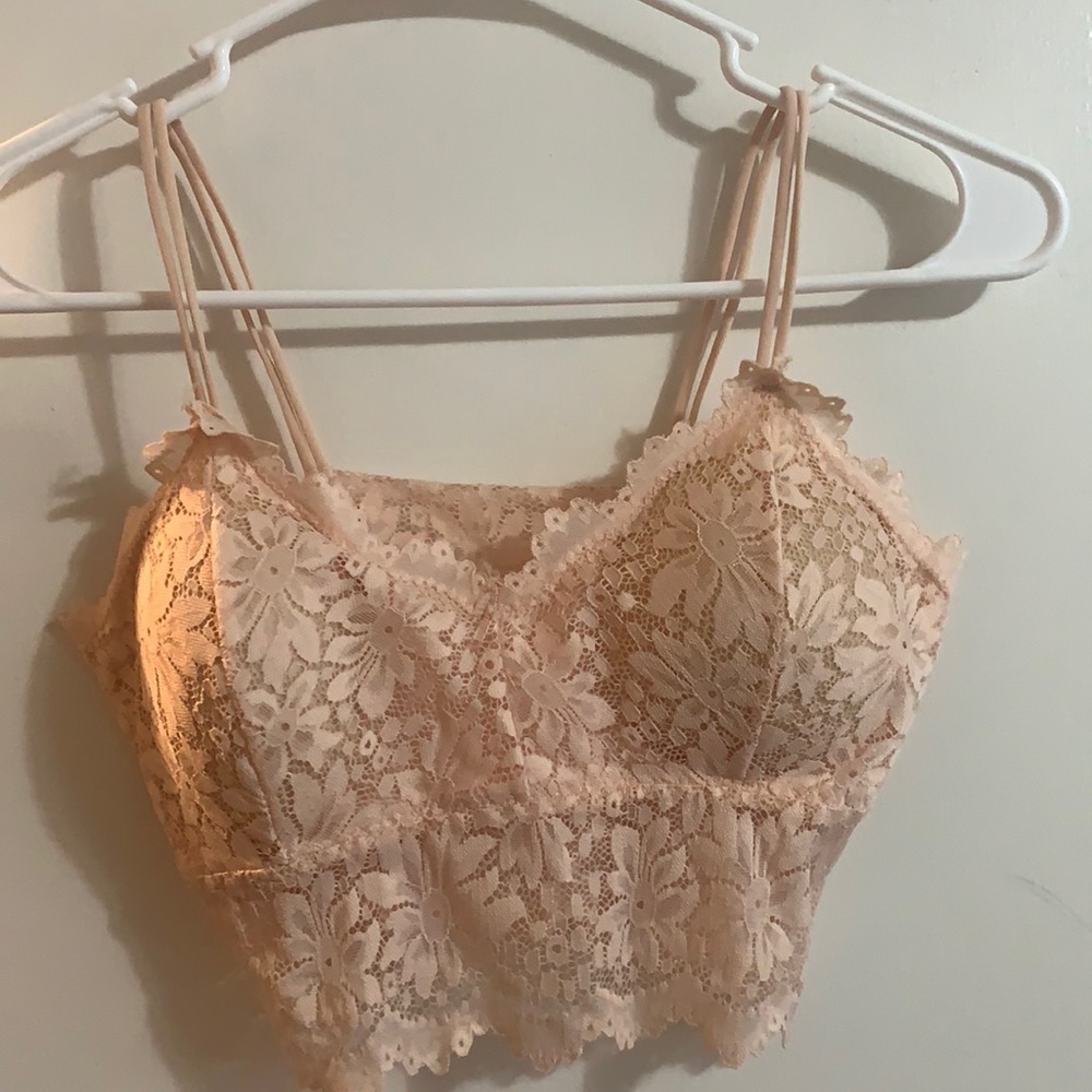 White, light pink and burgundy lace tops